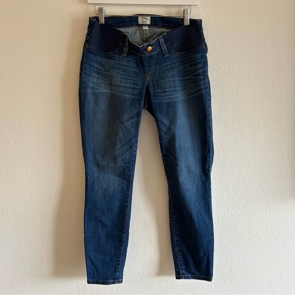 J.Crew Maternity Toothpick Elastic Waist Jeans Women's 29 Skinny Blue